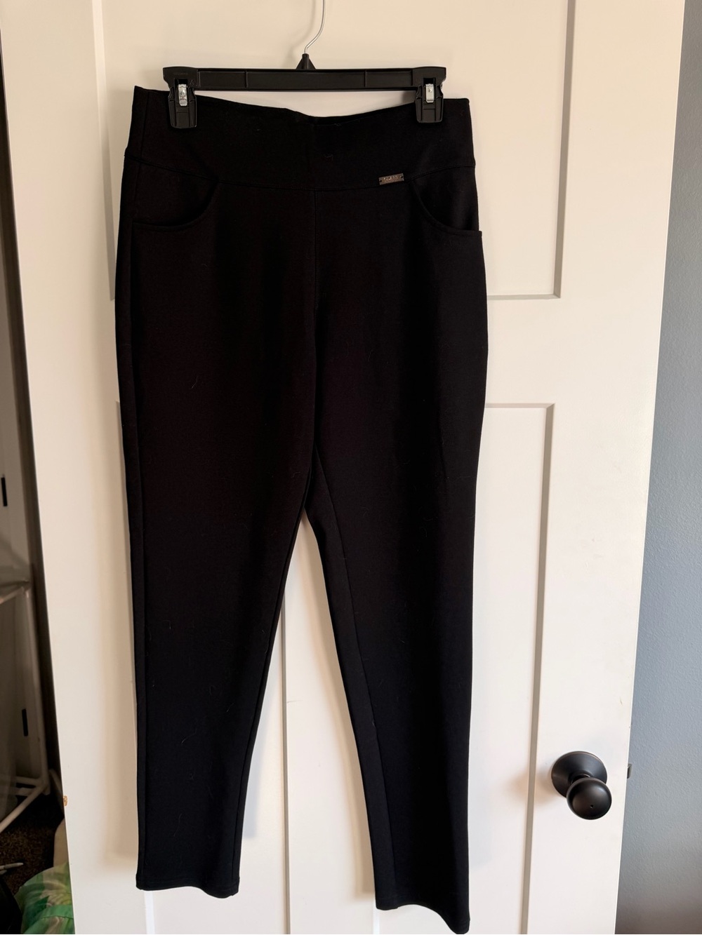 Black Women's Ponte Slim Leg Pants